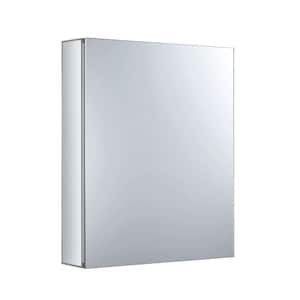 20 in. x 24 in. Silver Recessed or Surface Wall Mount Medicine Cabinet with Mirror