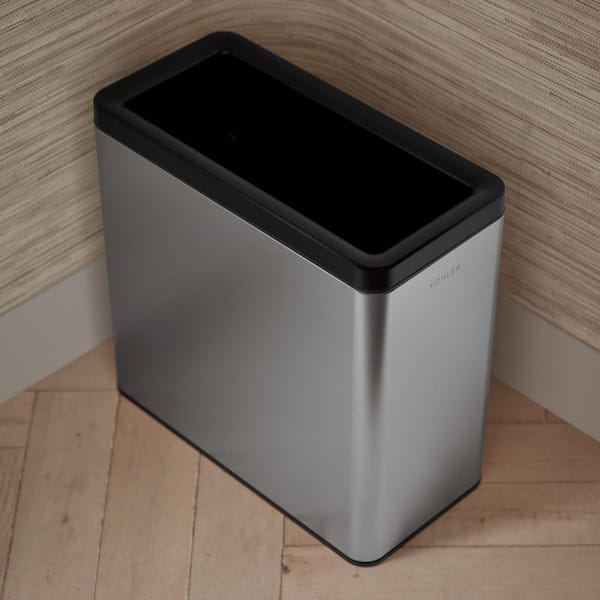 KOHLER 12-Liter Open-Top Trash Can in Stainless Steel 31313-ST