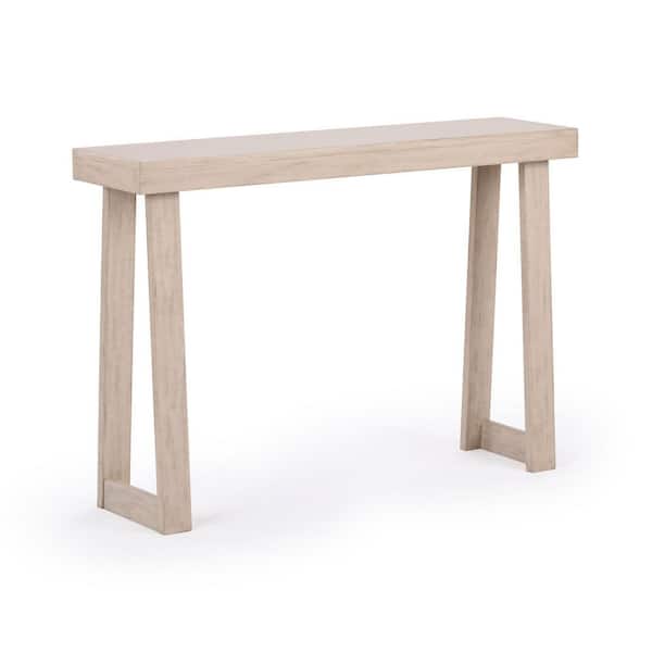 NH×SW . SOLO TABL② Classic 46 in. Seashell Rectangle Solid Wood Console Table N230141