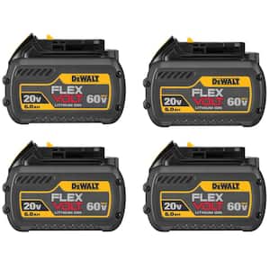 FLEXVOLT 20V/60V MAX Lithium-Ion 6.0Ah Battery (4 Pack)