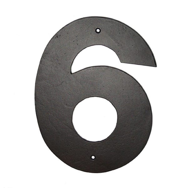 Montague Metal Products 10 in. Helvetica House Number 6
