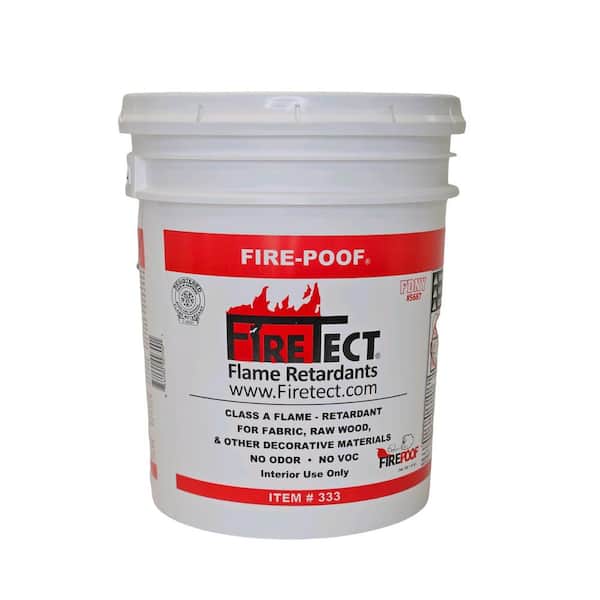 Firetect Fire-Poof 5 gal. Clear Interior Fireproofing Flame Retardant Liquid Spray for Fabric and Raw Wood