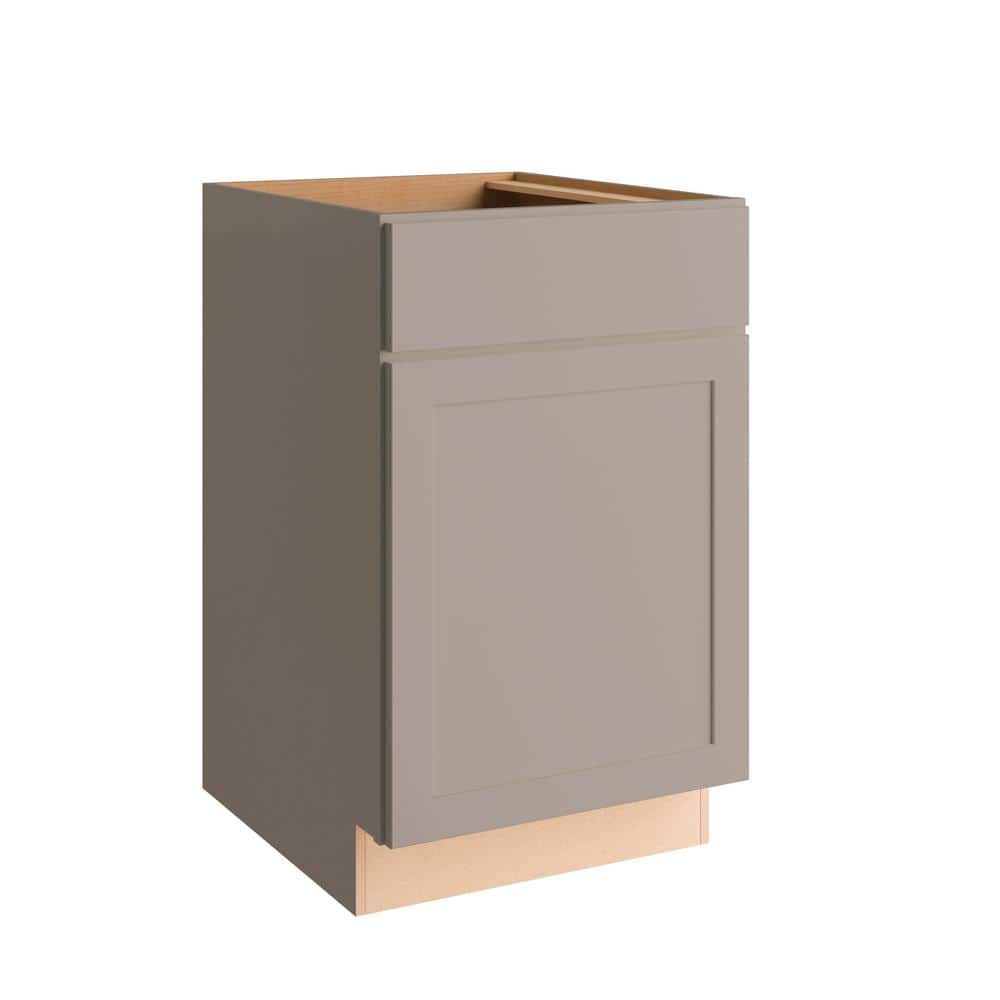 Courtland 21 in. W x 24 in. D x 34.5 in. H Assembled Shaker Base Kitchen Cabinet in Sterling Gray price history on PriceWatchPro