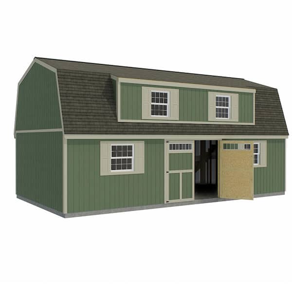 Best Barns Crafted Colossal 28 ft. x 16 ft. 2-Story Wood Barndominium Kit with Classic Transom Doors and Dormer Kit