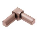 Rondec Satin Copper Anodized Aluminum 3/8 in. x 1 in. Metal 90° Double-Leg Inside Corner