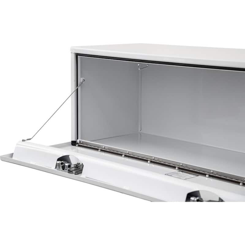 18 in. x 18 in. x 60 in. White Steel Underbody Truck Tool Box