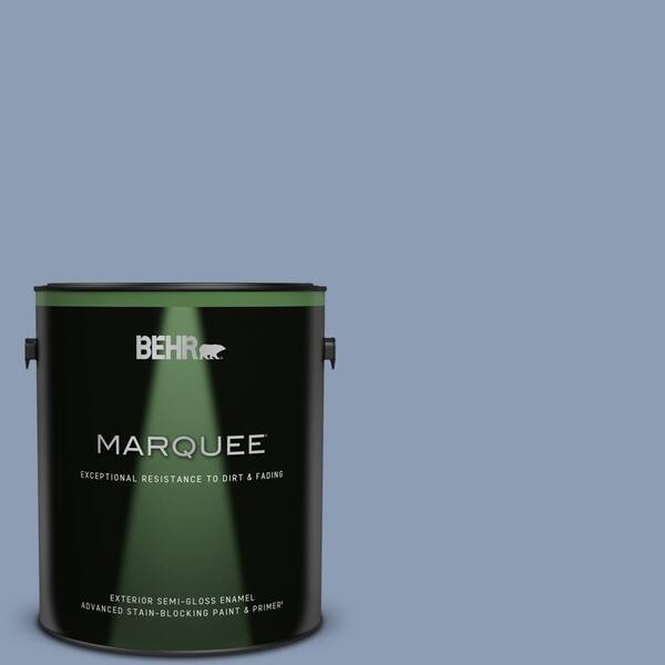 BEHR MARQUEE 1 gal. #PMD-72 Periwinkle Dusk Semi-Gloss Enamel Exterior Paint & Primer