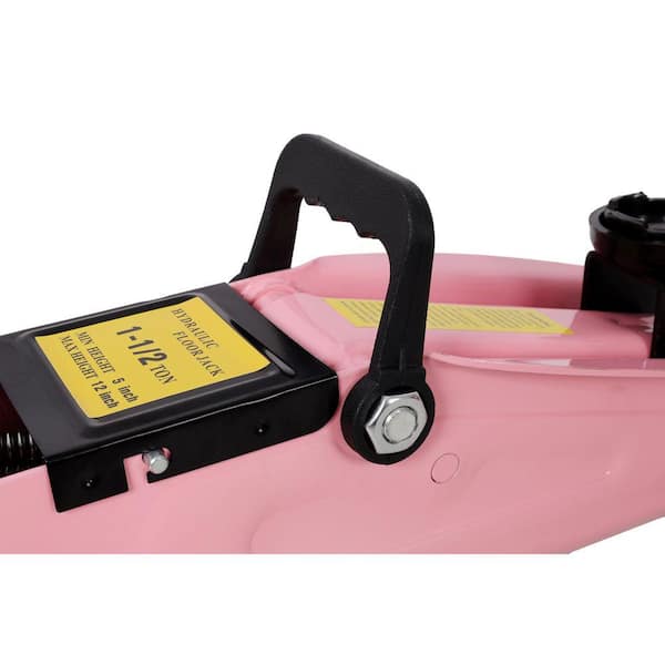 Damodpoy 1.5 Ton Pink Low Profile Hydraulic Trolle, Steel Racing