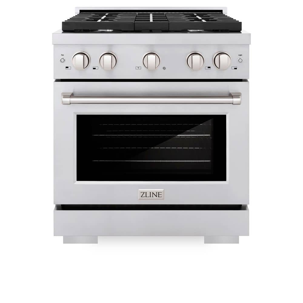 ZLINE Kitchen and Bath 30 in. 4 Burner Single Oven Gas Range in ...