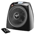 TAVH10 1500-Watt Whole Room 5118 BTU Electric Fan Heater, Adjustable Thermostat, AutoClimate, Advanced Safety in Black