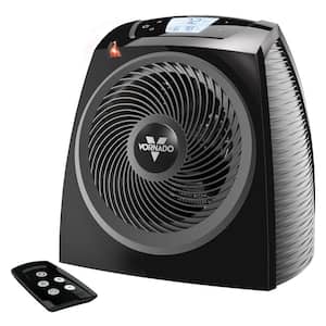 TAVH10 1500-Watt Whole Room 5118 BTU Electric Fan Heater, Adjustable Thermostat, AutoClimate, Advanced Safety in Black