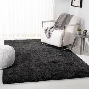 August Shag Charcoal 4 ft. x 6 ft. Solid Area Rug