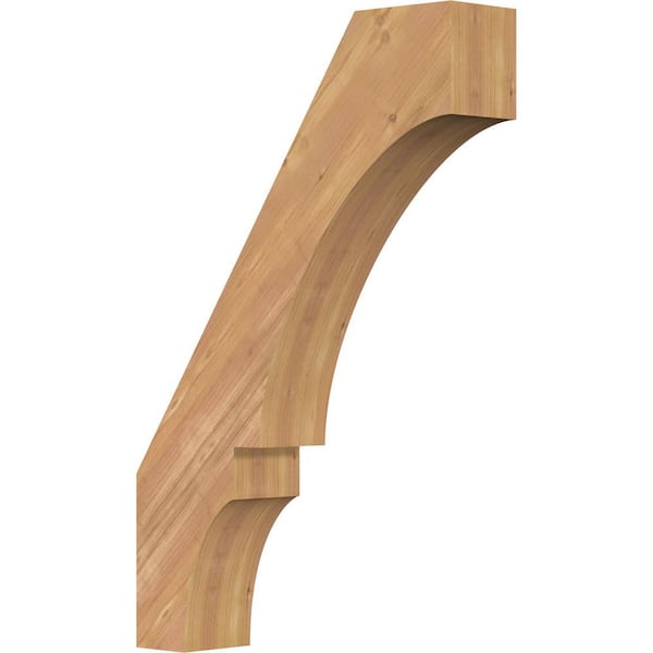 Ekena Millwork 5 1/2"W x 24"D x 36"H Balboa Smooth Knee Brace, Western Red Cedar