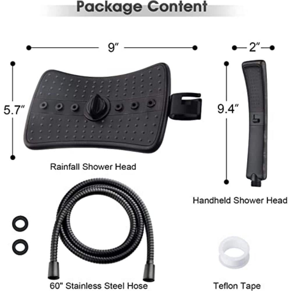 Large Oil Rubbed Bronze Dual Shower Head Set