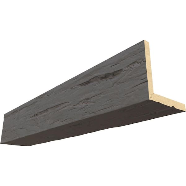 Ekena Millwork Endurathane 10 in. H x 10 in. W x 10 ft. L Hand Hewn Slate Faux Wood Beam
