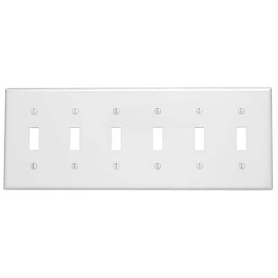 6 Gang Light Switch Plates Wall The Home Depot 6 Gang Light Switch Plates Wall, 6 Panel Light Switch Cover