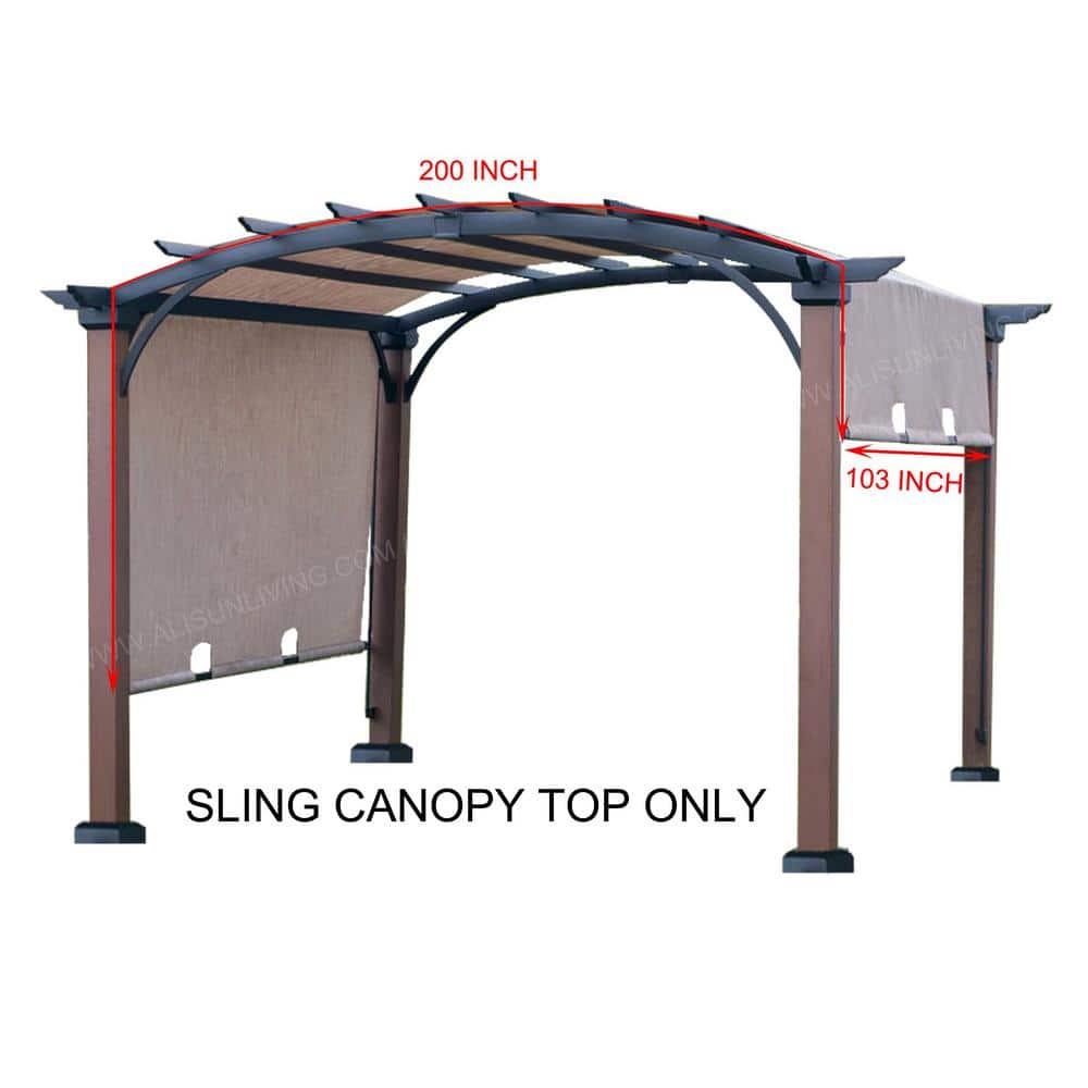 Beige Polyethylene Replacement Canopy for 10 ft x 10 ft Pergola