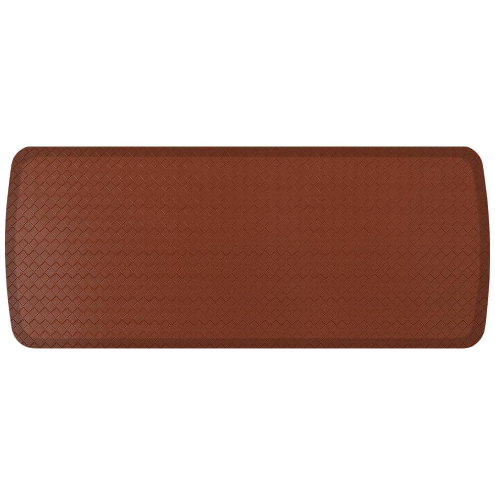 GelPro Elite Basketweave Chestnut 20 in. x 48 in. Comfort Kitchen Mat