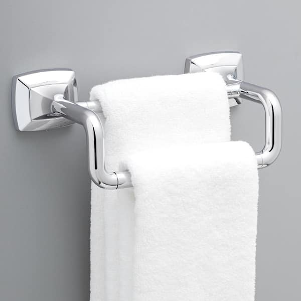 Small Flat End Silver Towel Ring Modern Hand Towel Hook Wall