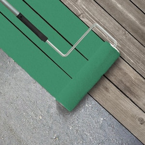 1 gal. #P420-5 Shamrock Green Textured Low-Lustre Enamel Interior/Exterior Porch and Patio Anti-Slip Floor Paint