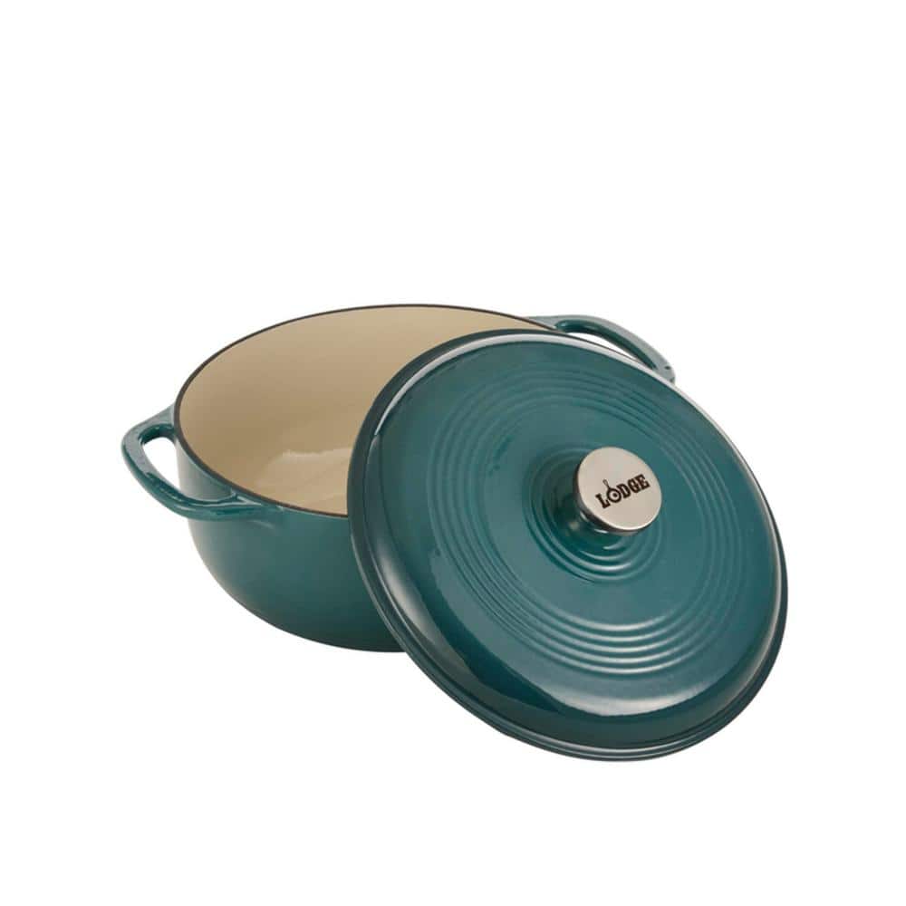 Lagoon Blue 6 Qt Enameled Cast Iron Dutch Oven
