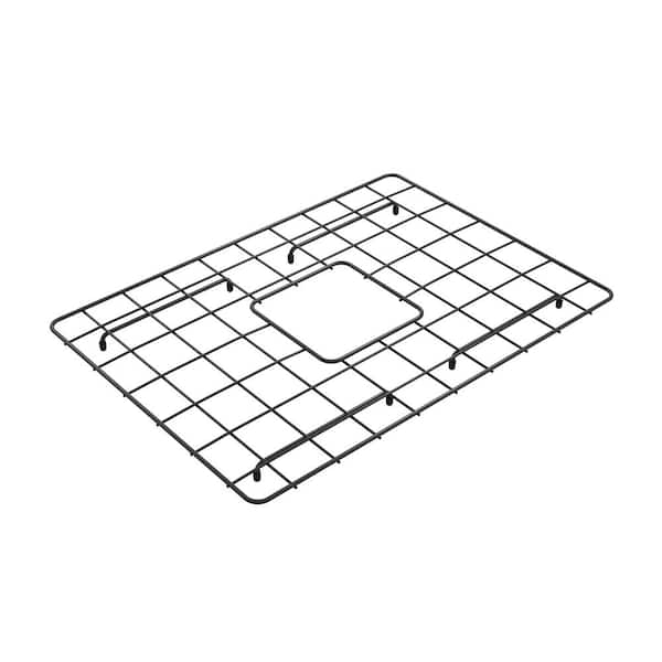 BOCCHI 21.25 in. L x 15.25 in. W Bottom Grid 2.0 in Matte Black for 24 in. 1137 Single Bowl Sink