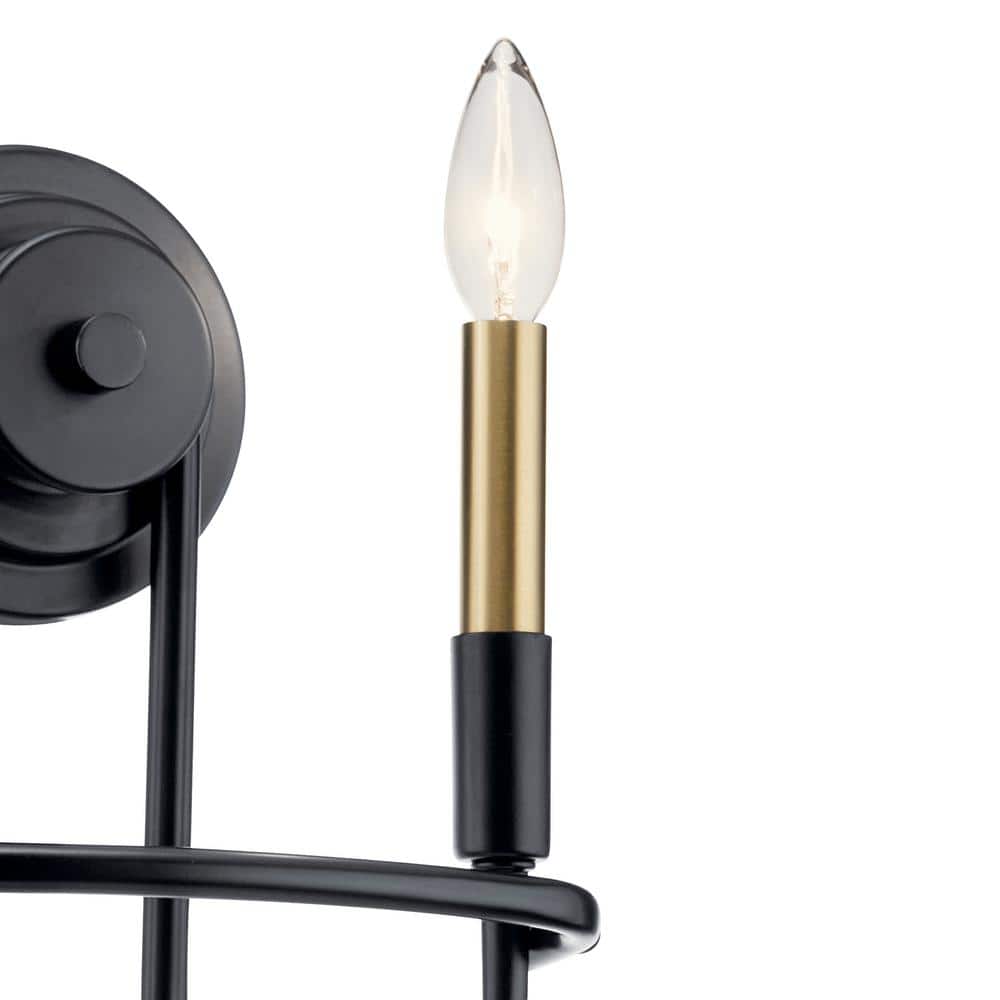 Capitol Hill Black and Bronze 10.75" Modern Wall Sconce