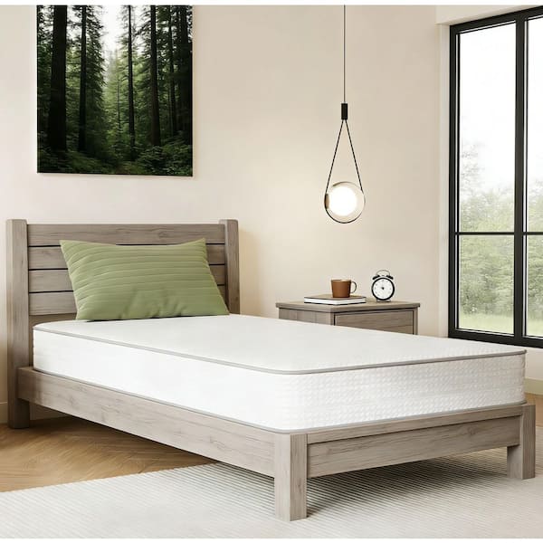 Cozy Twin Medium Firm Hybrid Mattress, 6 in. in a Box with Smarts Coil Mattress