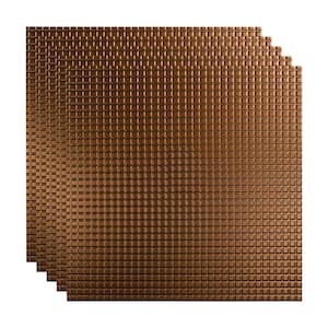Square 2 ft. x 2 ft. Oil Rubbed Bronze Lay-In Vinyl Ceiling Tile (20 sq. ft.)
