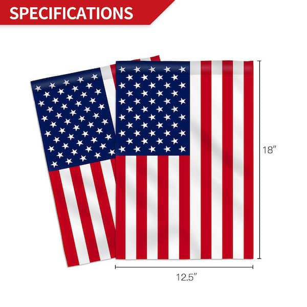 5 Pack American U.S. Flag Embroidered Iron On Patches - 5pc Deal