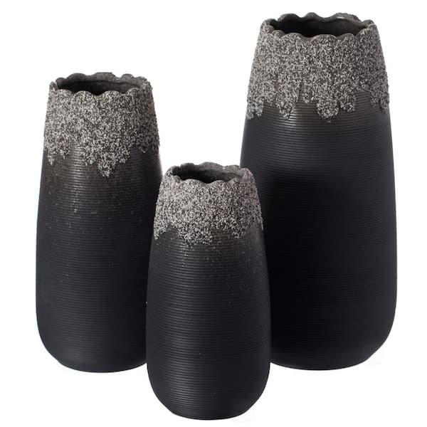 Uniquewise Decorative Modern Teardrop Shape Table Flower Vase with Black  Honeycomb Design for Dining Table, Living Room or Bedroom QI004249 - The  Home Depot