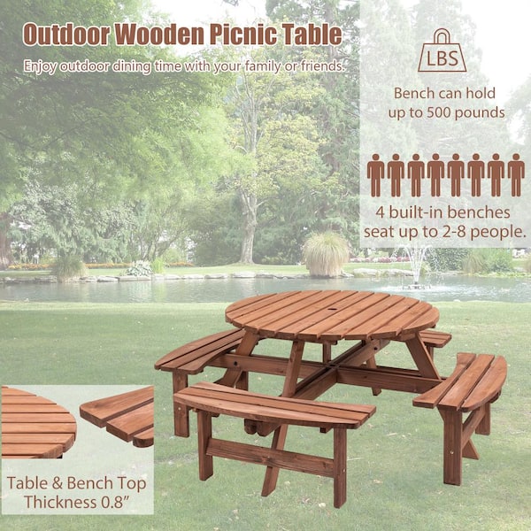 Solid wood garden online table