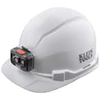 Non-Vented Cap Style Hard Hat with Rechargeable Headlamp