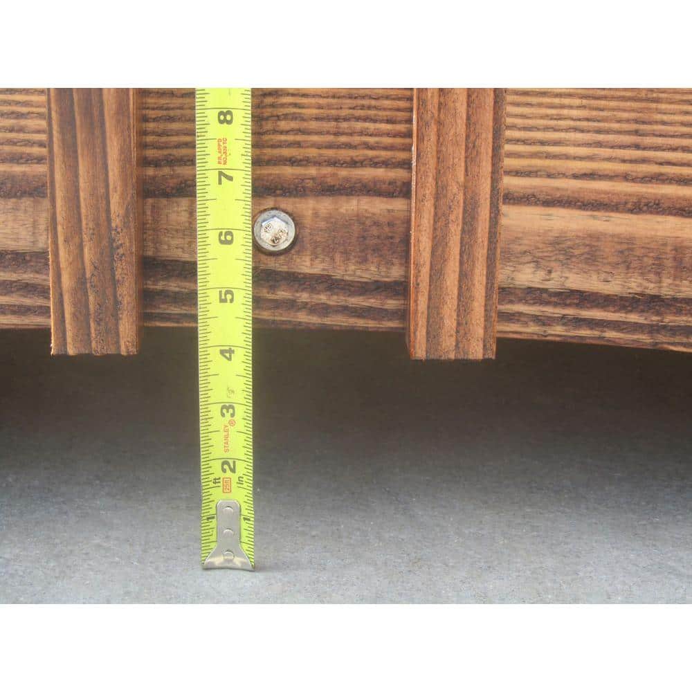 6-Foot Brown Wood Garden Bridge with Arched Design
