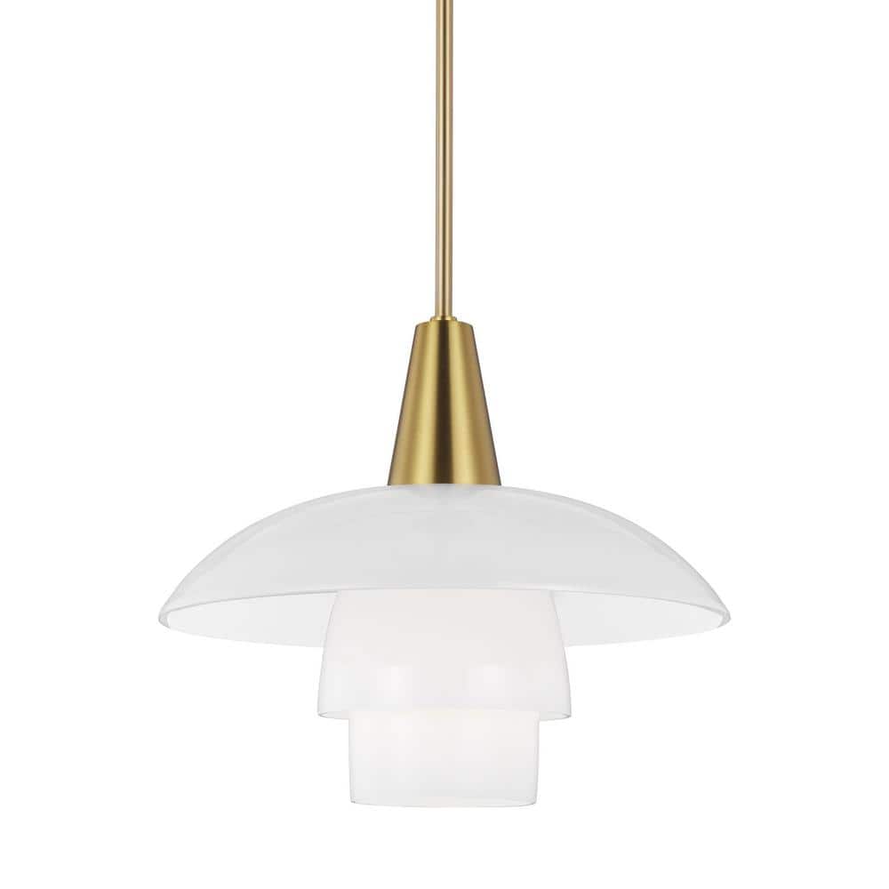 Ellen's Sleek Burnished Brass 1-Light Indoor/Outdoor Pendant
