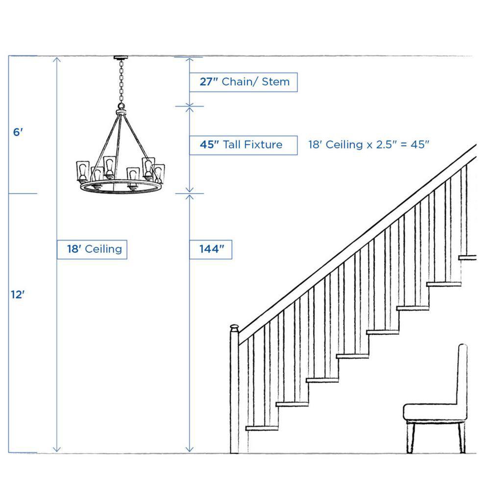Gilliam 9-Light Brushed Nickel Circular Chandelier