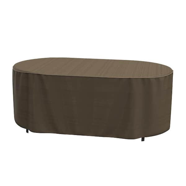 Budge StormBlock Hillside Large Black and Tan Oval Patio Table Cover
