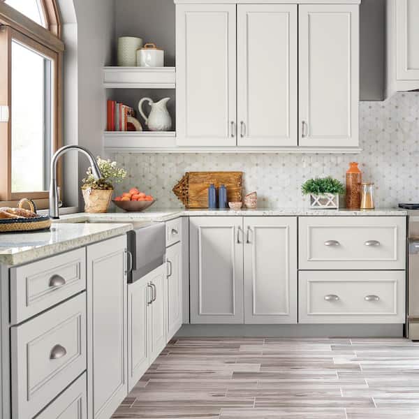 1 gal. #75 Polar Bear Semi-Gloss Enamel Interior/Exterior Cabinet, Door & Trim Paint
