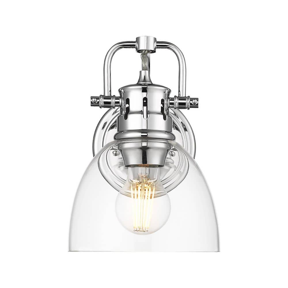 Duncan 8.25 in. 1 Light Chrome Vanity Light with Clear Glass Shade price history on PriceWatchPro