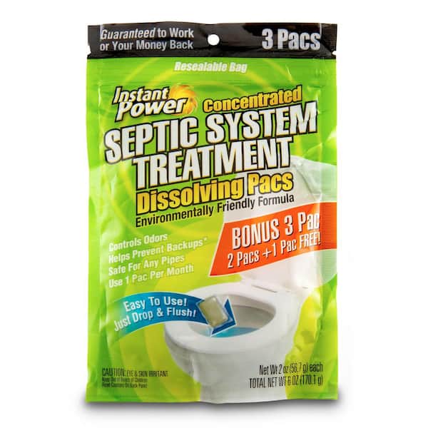Instant Power Septic System Treatment Dissolving Pacs (3-Pack)