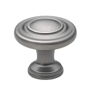 1-1/4 in. Dia Satin Pewter Classic Round Ring Cabinet Knob (10-Pack)