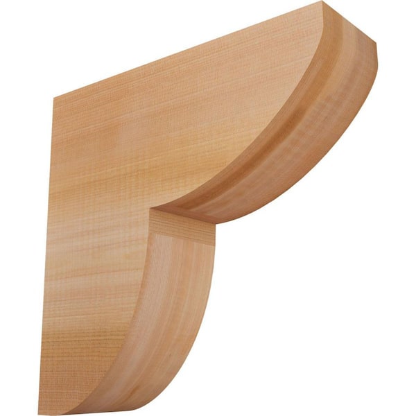 Ekena Millwork 3-1/2 in. x 12 in. x 12 in. Western Red Cedar Crestline Smooth Corbel