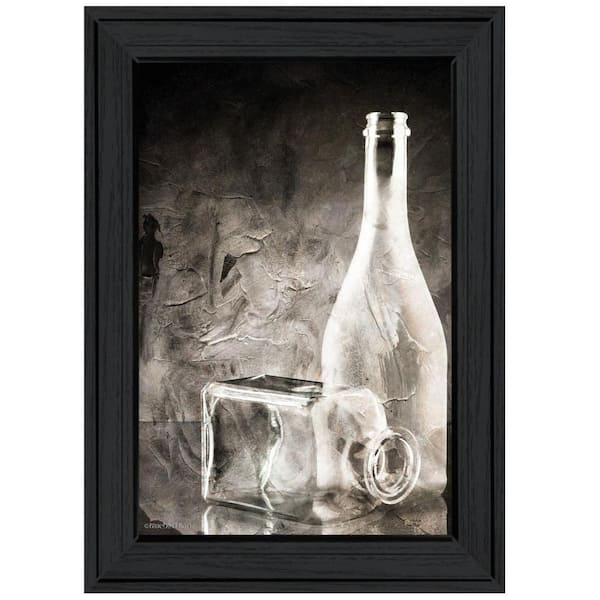 HomeRoots Charlie Moody Gray Glassware Still Life 1-Piece Framed Wall Art 19 in. x 15 in.