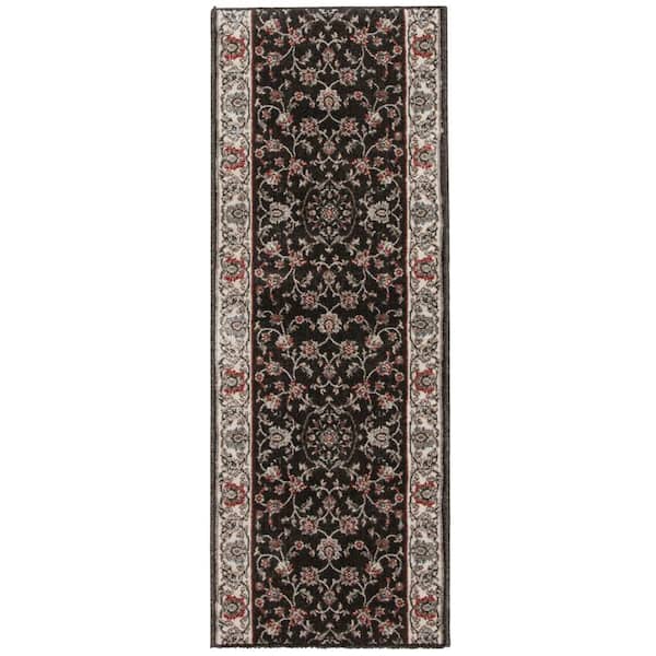 Kurdamir Rockland Abbey/Navajo White 26 in. W x 12 in. L Your Choice Length Stair Runner Coverage Area 2.17 sq. ft.