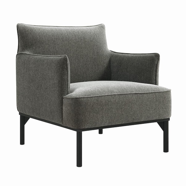 DEVON & CLAIRE Daisy Gray Fabric Accent Chair
