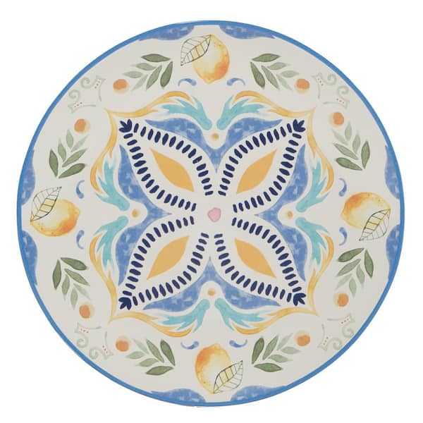 Certified International Lemonade Multicolored Earthenware Dinner Plate Set Of 4