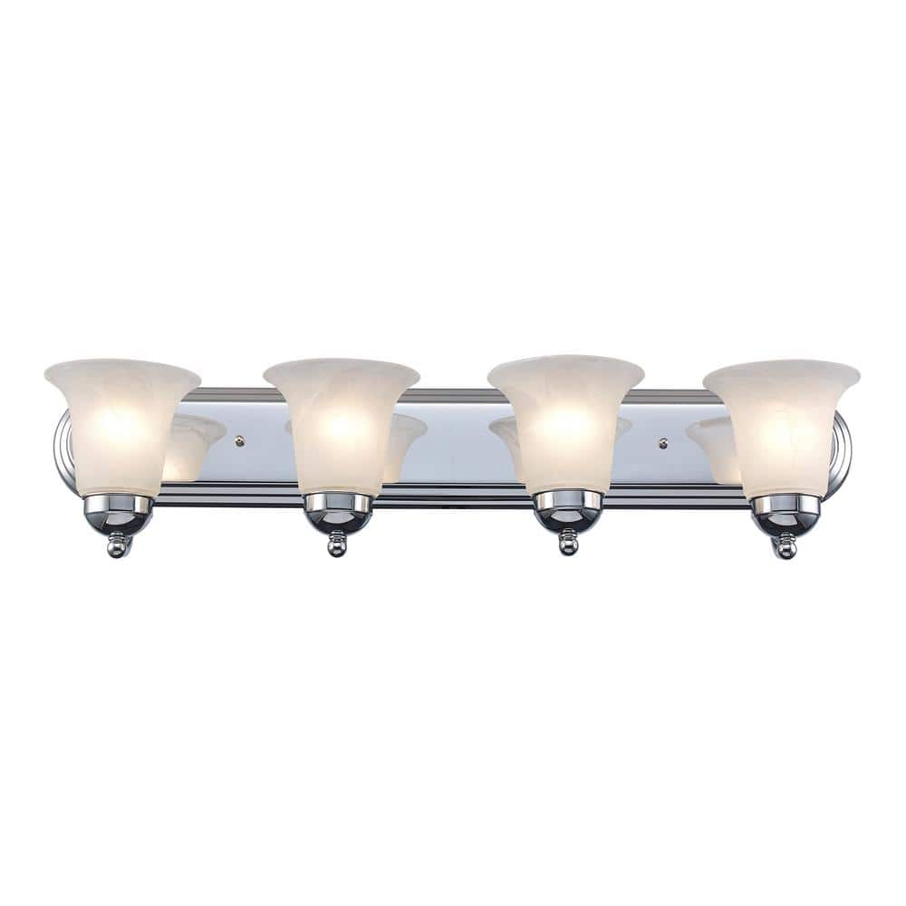 Polished Chrome Bell Shade Bathroom Vanity Light