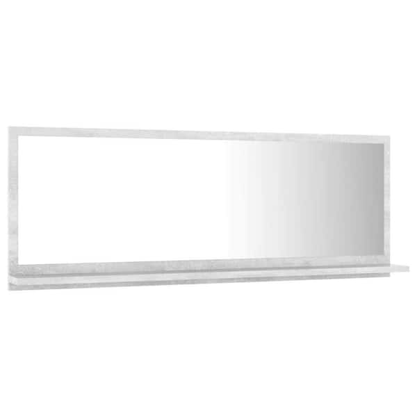 Unbranded 39.4 in. W x 14.6 in. H Rectangular Wood Framed Wall Mount Modern Decor Bathroom Vanity Mirror