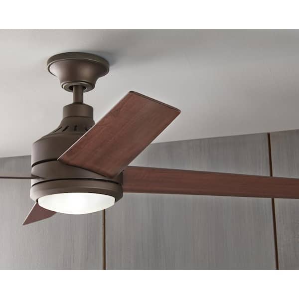 LED Indoor Oil Rubbed Bronze Ceiling Fan Home Decorators C Int Mercer 52 in 