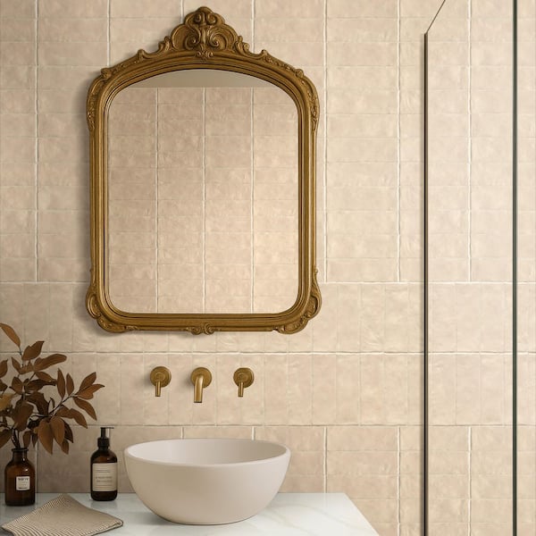 Zelyge Desert 2.5 in. x 8 in. Satin Ceramic Zellige Look Wall Tile (5.24 sq. ft. /Case)